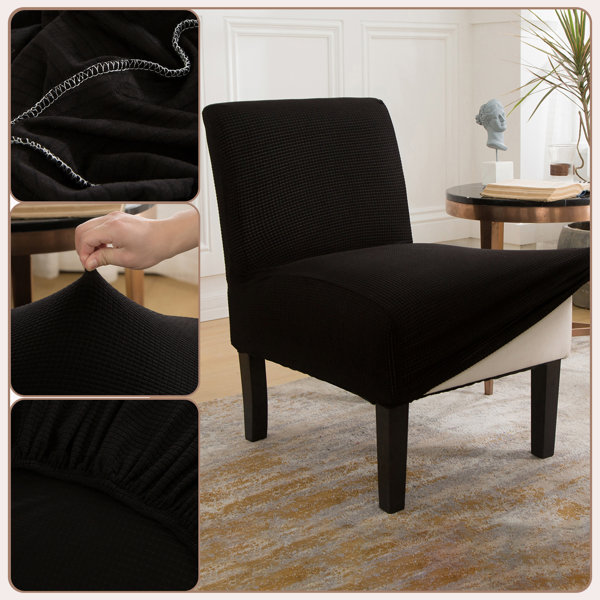 Ebern Designs Washable Stretch Fabric Armless Chair Cover Slipper